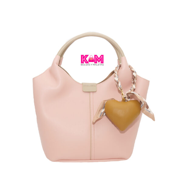 Bolsa de mano color rosa