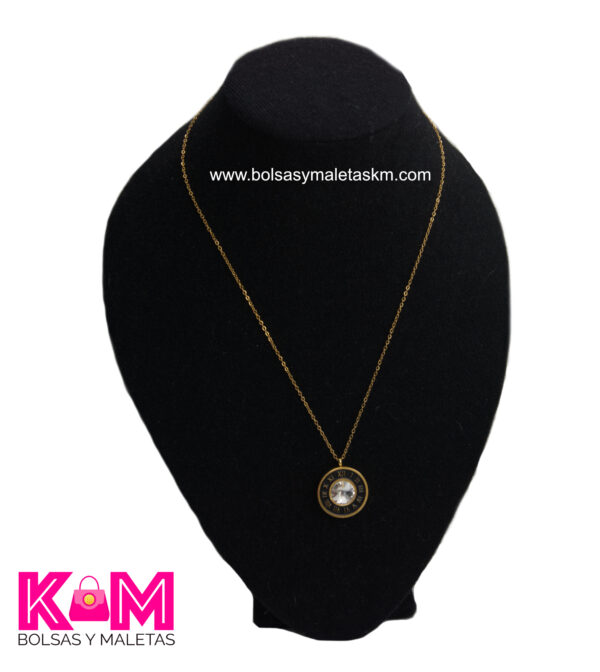 Collar con dije de reloj c/piedra