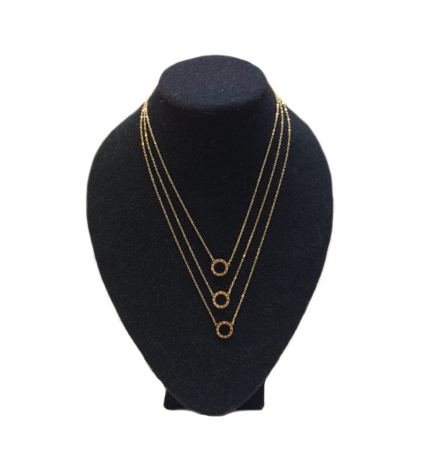 Collar de 3 cadenas con aretes - Image 3