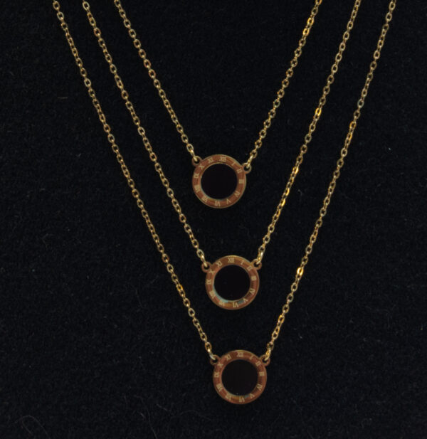 Collar de 3 cadenas con aretes - Image 4